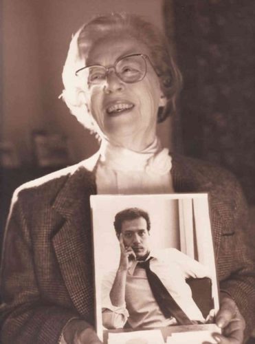 Jeanne Manford with photo of son Morty 1993