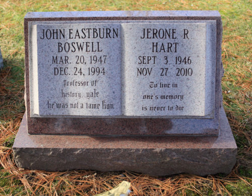 Headstone of John Boswell and Jerone Hart