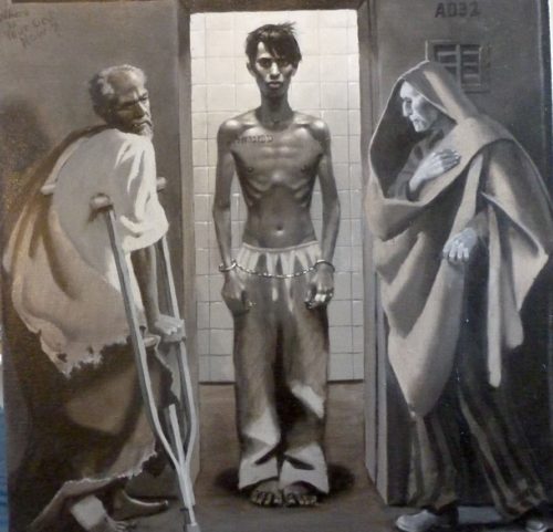 “Emanuel with Job and Isaiah (The Passion of Christ: A Gay Vision II” by Doug Blanchard