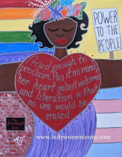 Marsha P Johnson icon by Angela Yarber