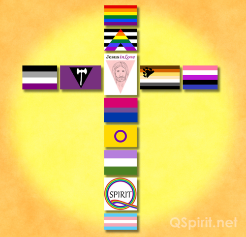 LGBTQ Flag Cross