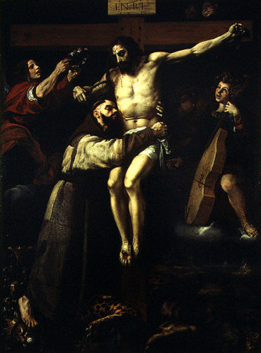 “Saint Francis Embracing Christ” by Francisco Ribalta 