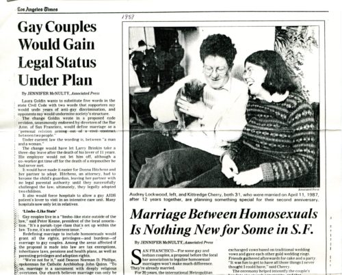 LA Times 3-26-1989 gay marriage article 