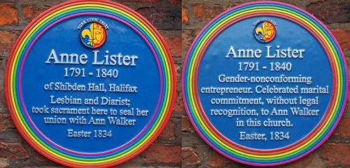Anne Lister plaques