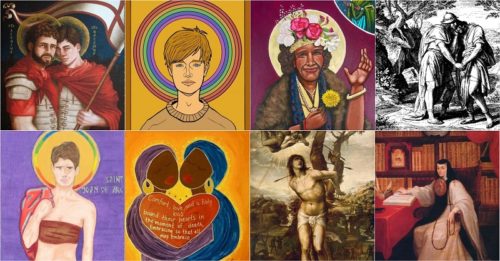 Collage of queer saints