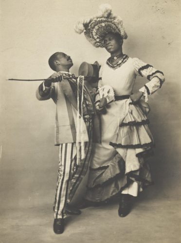 Two black actors, one in drag, 1903