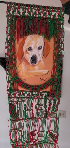 Dog wall hanging by Trudie 
