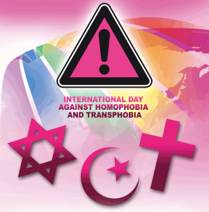 day against homophobia religion logo