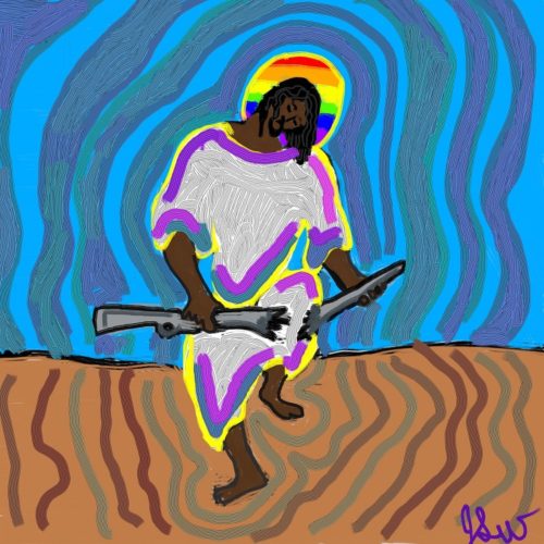 Rainbow Christ Peacemaker by Jeremy Whitner