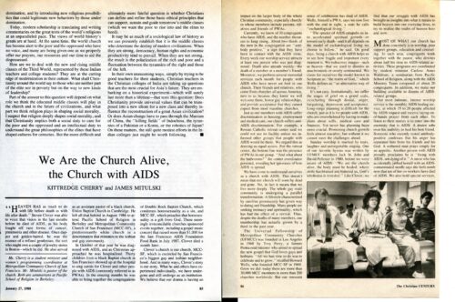 Christian Century Church with AIDS 1988