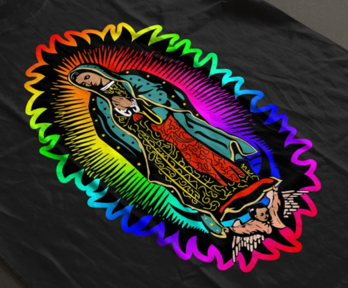 “Rainbow Pride Guadalupe” from Modern Maya Design