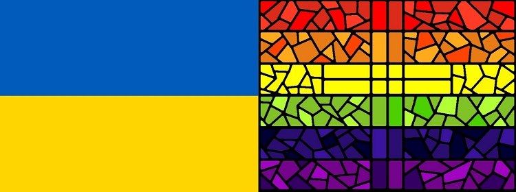 Ukraine Rainbow Cross flags