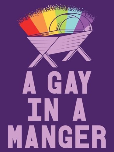 A Gay in a Manger design