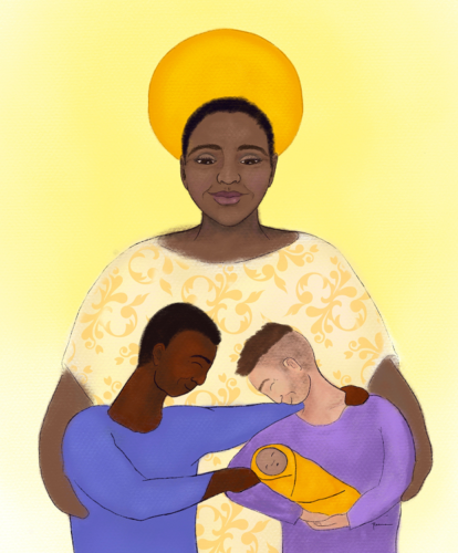Queer Holy Family by Reena Burton