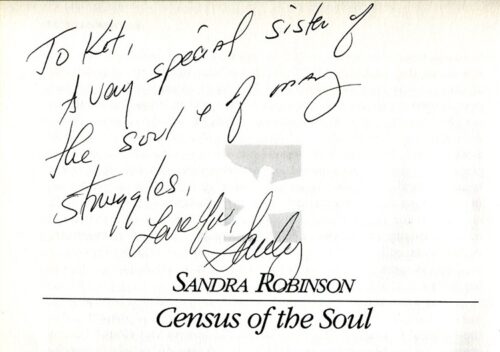 Sandra Robinson autograph