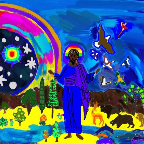 Rainbow Christ at Creation by Jeremy Whitner