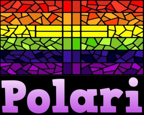 Polari Rainbow Christ flag