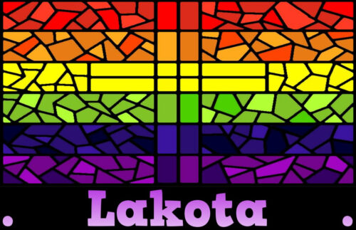 Lakota rainbow cross flag