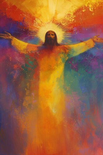 Rainbow Christ by Michael Donnoe