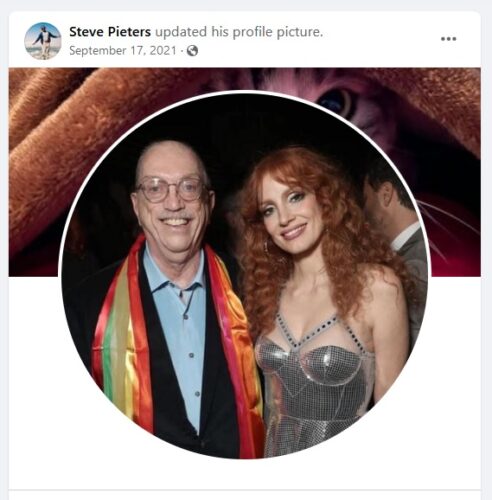 Steve Pieters and Jessica Chastain 2021