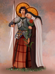 Joan of Arc and Therese by And Her Saints