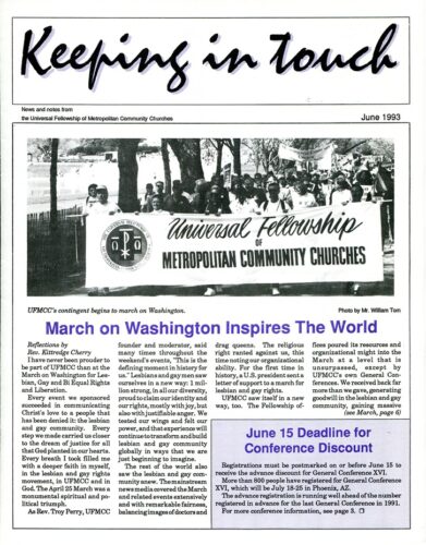 Keeping in Touch 1993 June - March on Washington1