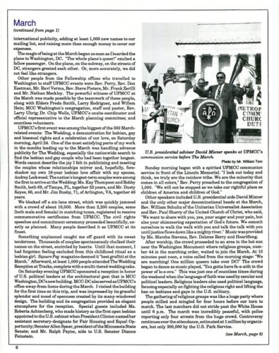 Keeping in Touch 1993 June - March on Washington2
